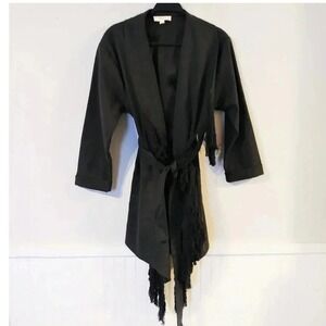 On‎ the land Grey Fringe Coat  Small